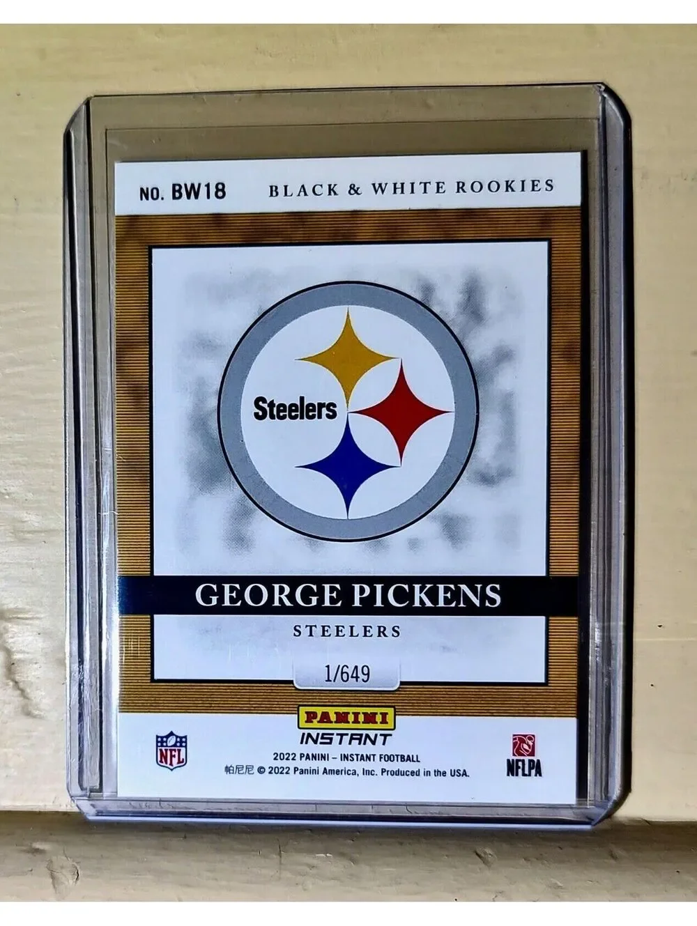 George Pickens 2022 Panini NFL Black & White Rookies #18 Football Card 1 of 649